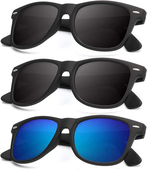 Polarized Sunglasses for Men and Women Matte Finish Sun glasses Color Mirror Lens 100% UV Blockin... | Amazon (US)