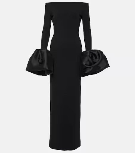 Solace London Talia off-shoulder crÃªpe gown | Mytheresa (US/CA)