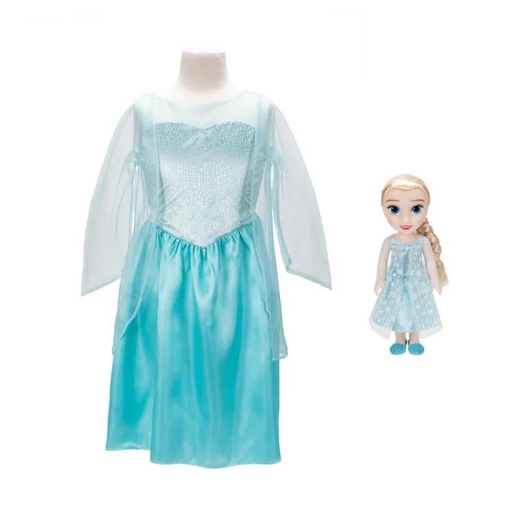 Disney Princess Elsa Doll with Girl Sized Dress Like Your Doll Outfit | Walmart (US)