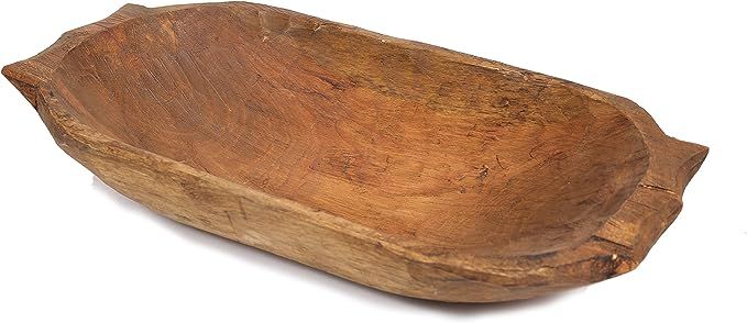 Deep Wooden Dough Bowl w/ Handles-Batea by Mexican Imports | Amazon (US)