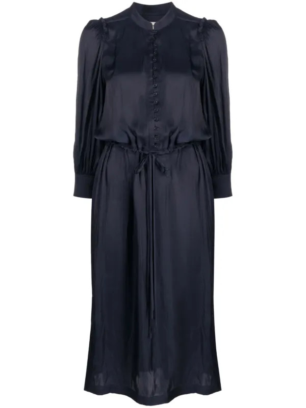 Zadig&Voltaire Relinda satin-finish Shirt Dress | Blue | FARFETCH CA | Farfetch Global