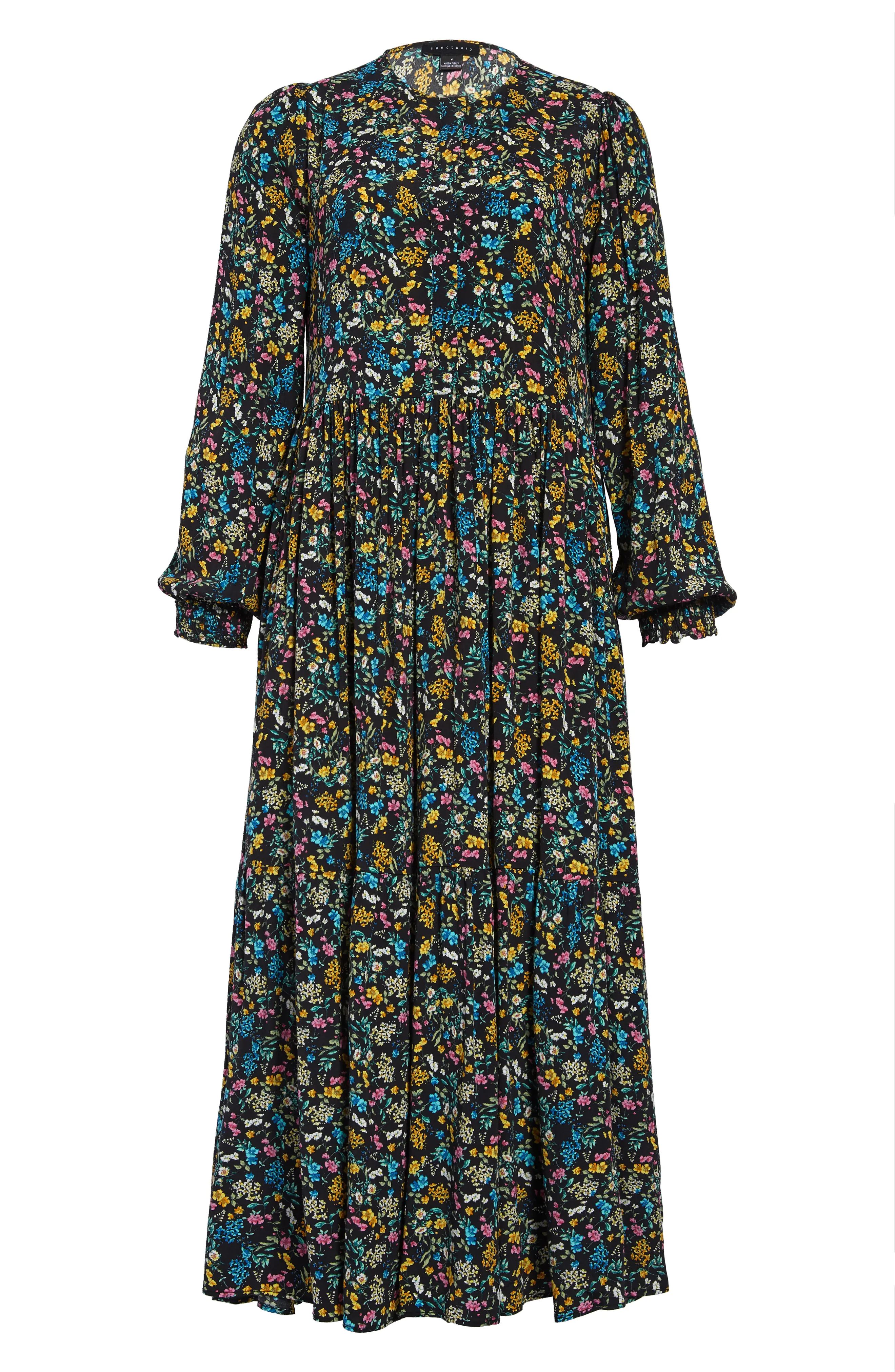 Women's Sanctuary Long Sleeve Floral Prairie Dress | Nordstrom