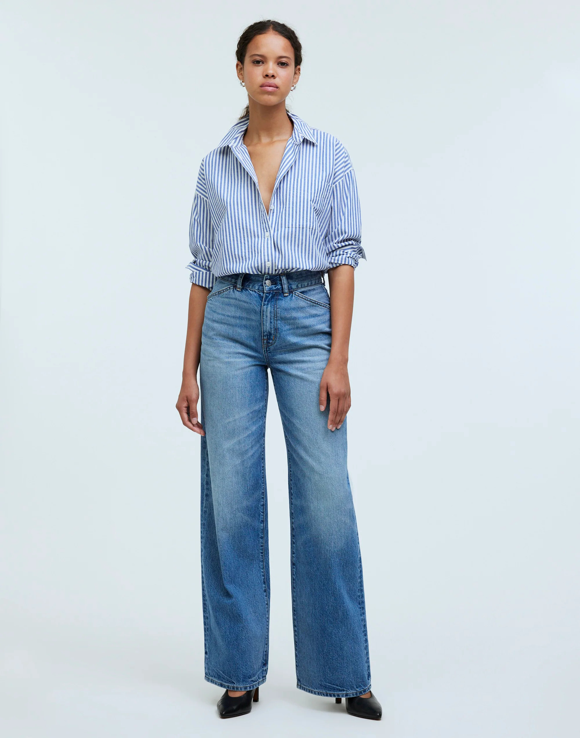 The Oversized Straight Hem Shirt in Signature Poplin | Madewell