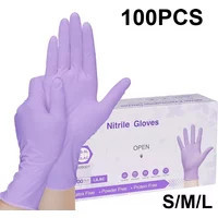 10-100pcs Disposable Purple Nitrile Gloves Latex Free Waterproof Suitable for Kitchen Food Processing Beauty Salon Work Glove | AliExpress (US)