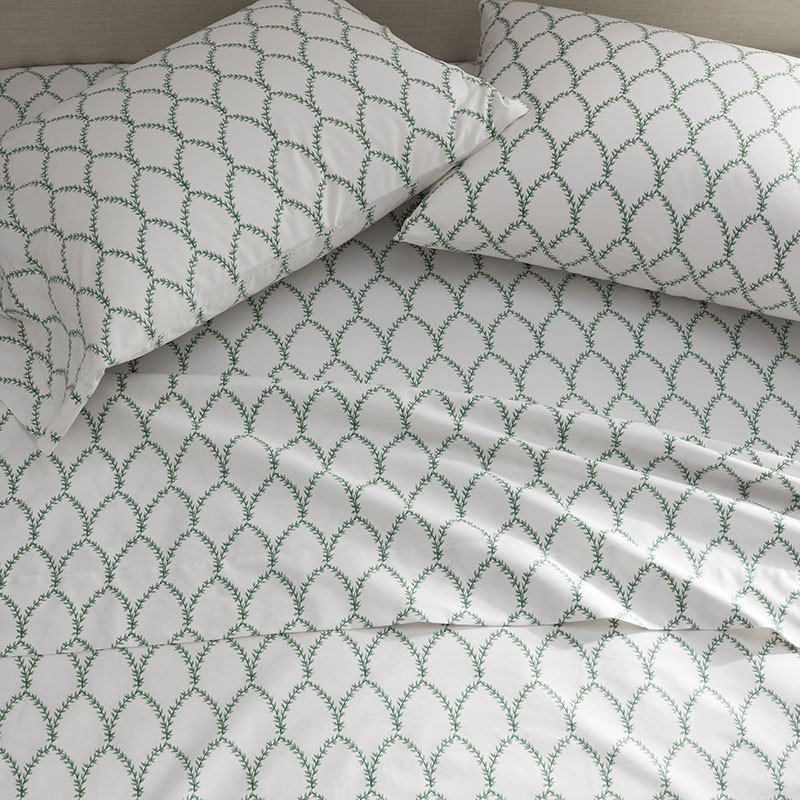 Laurel Classic Smooth Sateen Bed Sheet Set - Sage, Queen | The Company Store
