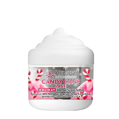 Hempz Limited Edition Candy Cane Lane Exfoliating Body Scrub (4 Oz) – Yummy Holiday Scented Sugar Body Scrub for Shower & Bath, Cozy Candy Cane Scented Sugar Scrub Exfoliant for Women & Men | Amazon (US)