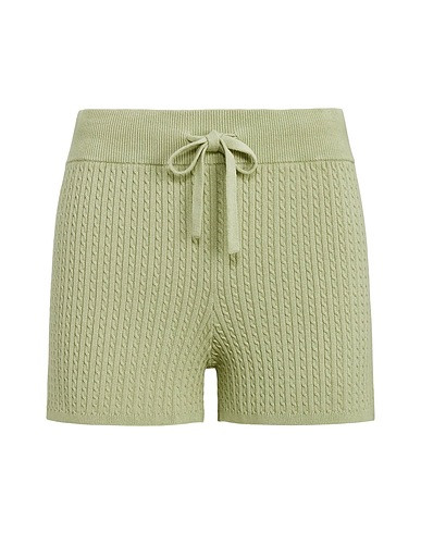 LAUREN RALPH LAUREN CABLE-KNIT COTTON SHORT
 | Sage green Women‘s Shorts & Bermuda  | YOOX | YOOX (US)