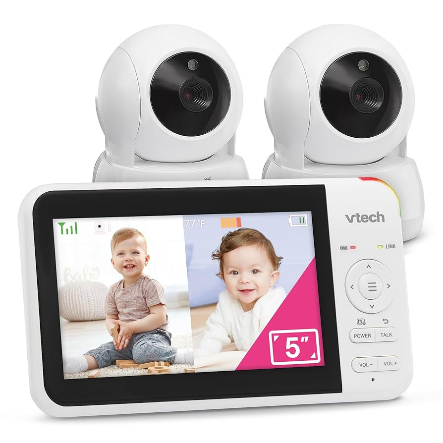 VTech VM924-2 Pan & Tilt Video Baby Monitor with 2 Cameras, 5" LCD Screen, Up to 17 Hrs Video Bat... | Amazon (CA)