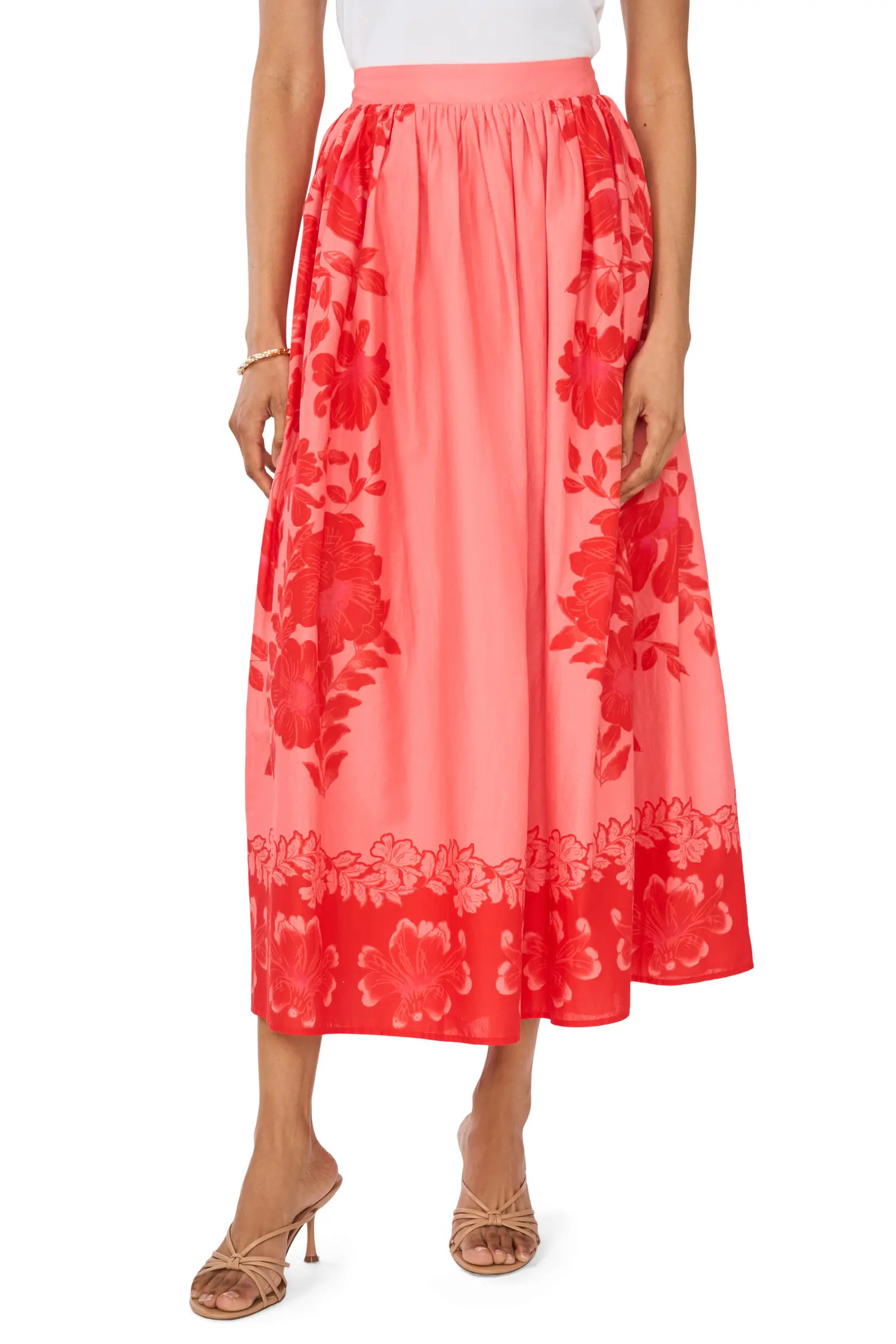 Placed Floral Cotton Skirt (Women) | Nordstrom | Nordstrom