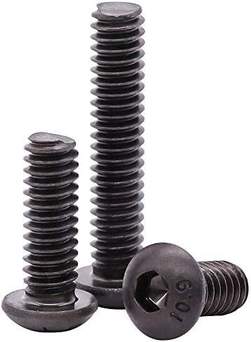 5/16-18 x 1-1/4" Button Head Socket Cap Screws Bolts, Alloy Steel 10.9 Grade, Black Oxide Finish,... | Amazon (US)