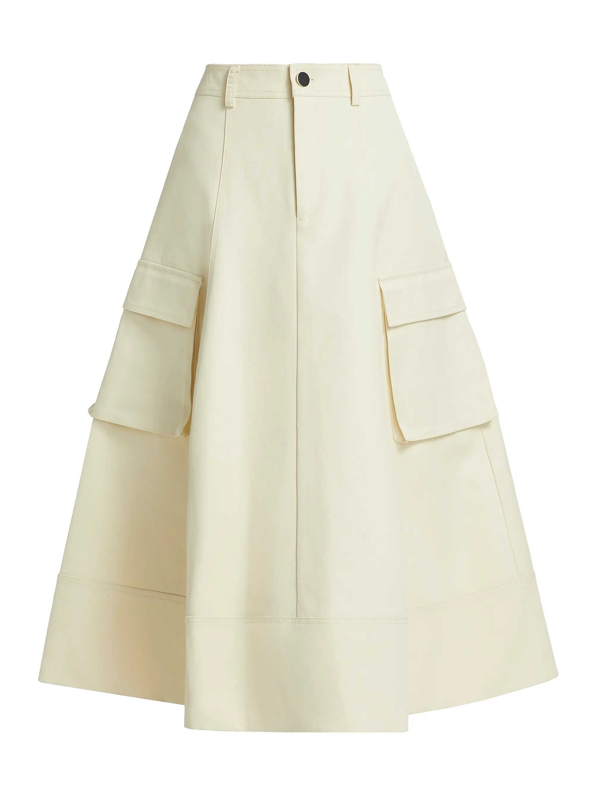Shiloh Cotton A-line Cargo Midi-Skirt | Saks Fifth Avenue