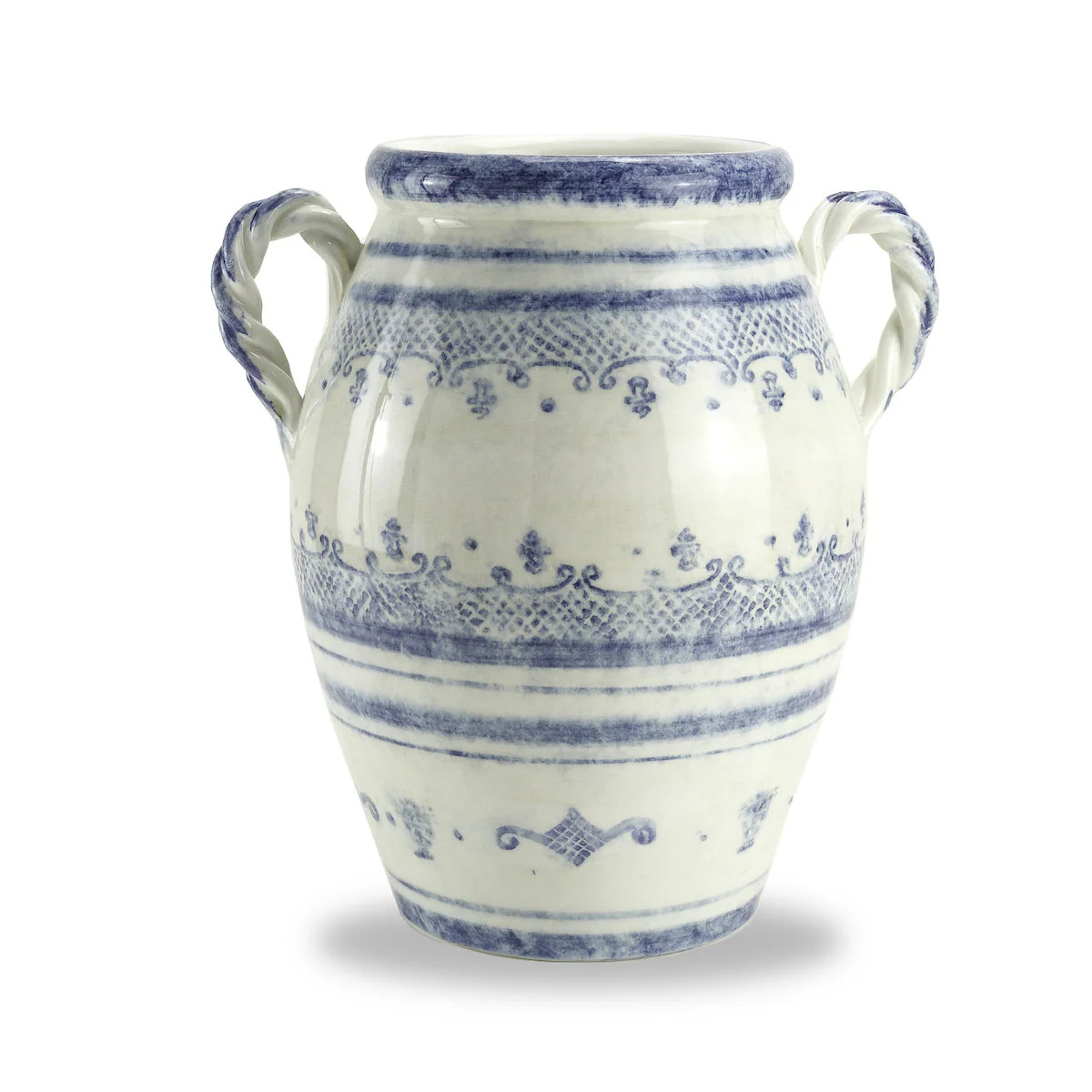 Burano Hand-Painted Italian Ceramic 2-Handled Urn | Arte Italica | Arte Italica & Crown Linen Designs