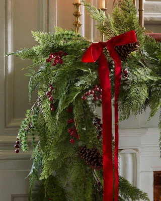 Real Touch Foraged Red Berry Pine Garland - 72 | Magnolia