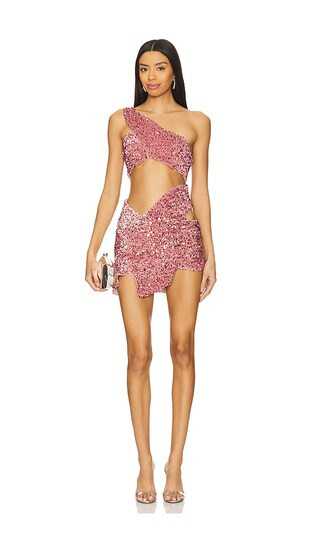 Chiara Sequins Mini Dress in Pink | Revolve Clothing (Global)