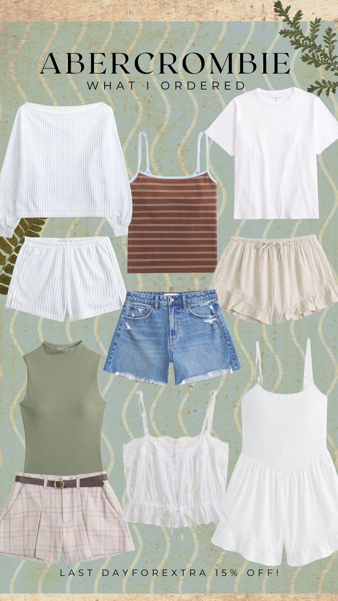 my recent order 🤍 last day for an extra 15% off with JENREED @abercrombie summer outfit, spring outfit, travel, vacation outfits 

#LTKTravel #LTKootd