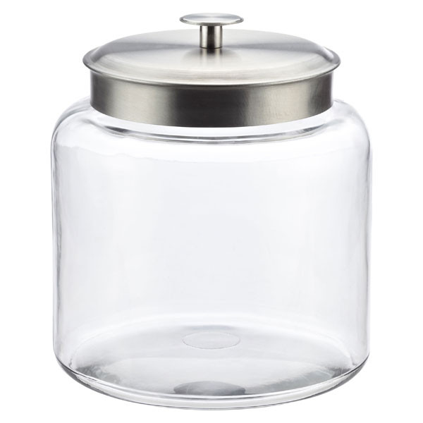 anchor 1.5 gal. Montana Glass Canister Aluminum Lid | The Container Store