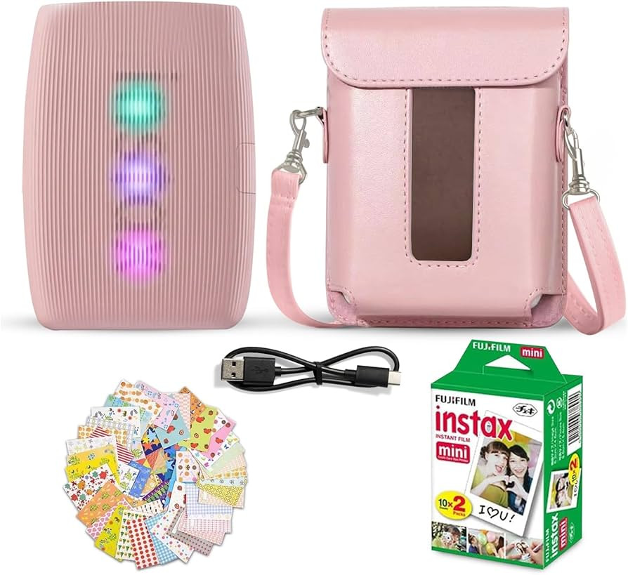 Fujifilm Instax Mini Link 3 Smartphone Printer Rose Pink + Fuji Film Value Pack (20 Sheets)+ Shut... | Amazon (US)