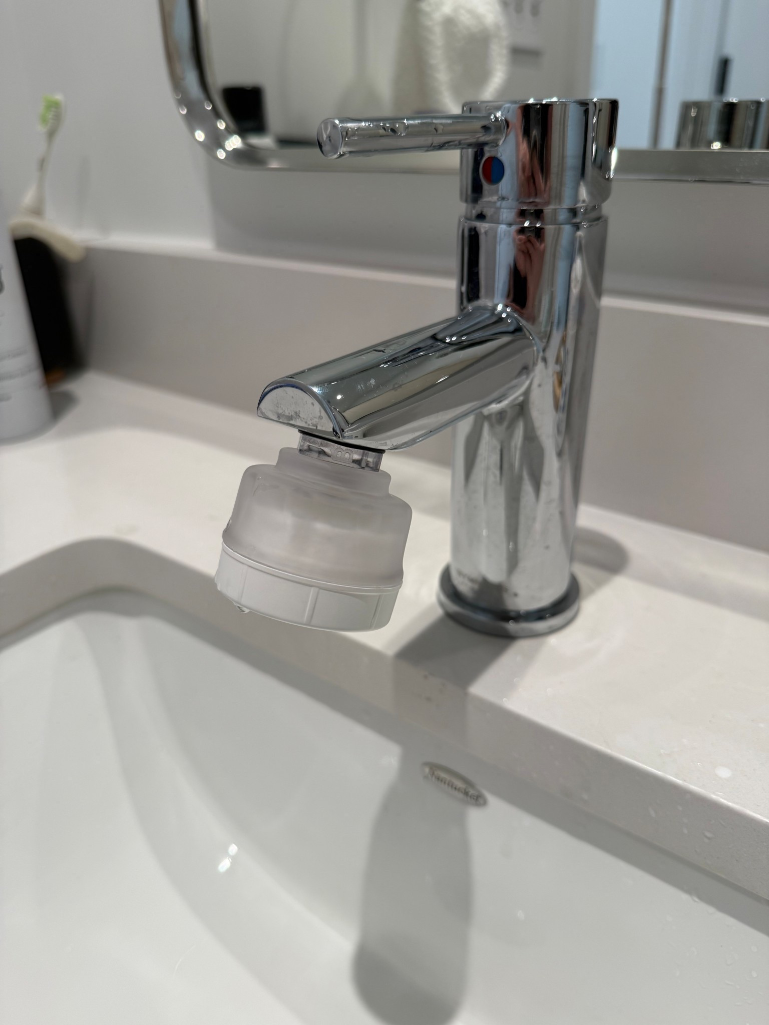 Water filters! Just moved to an apartment with hard water and needed filters in both my bathroom sink and shower, they were super easy to install. 