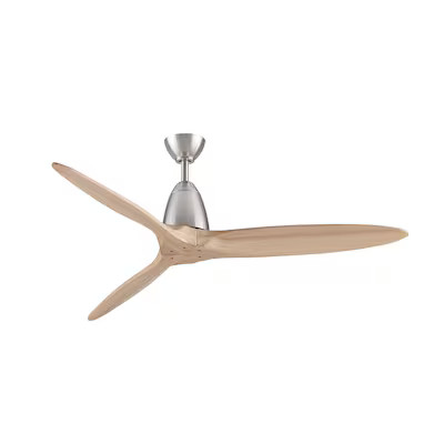 Fanimation Studio Collection  Prop 60-in Brushed Nickel Indoor Ceiling Fan with Remote (3-Blade) | Lowe's