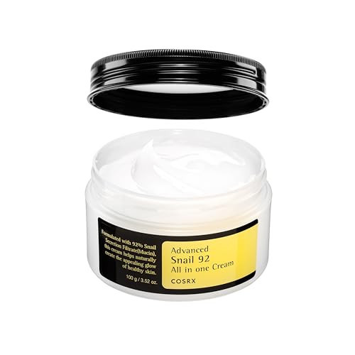 COSRX Snail Mucin 92% Face Moisturizer, 3.52 Oz, Lightweight Moisturing Cream for Soft, Glowy Skin, Korean Skin Care, Korean Moisturizer Face Cream | Amazon (US)