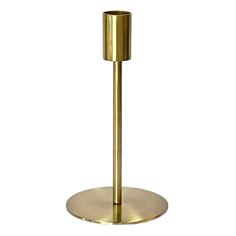 Gold Metal Taper Candle Holder, 7" | At Home