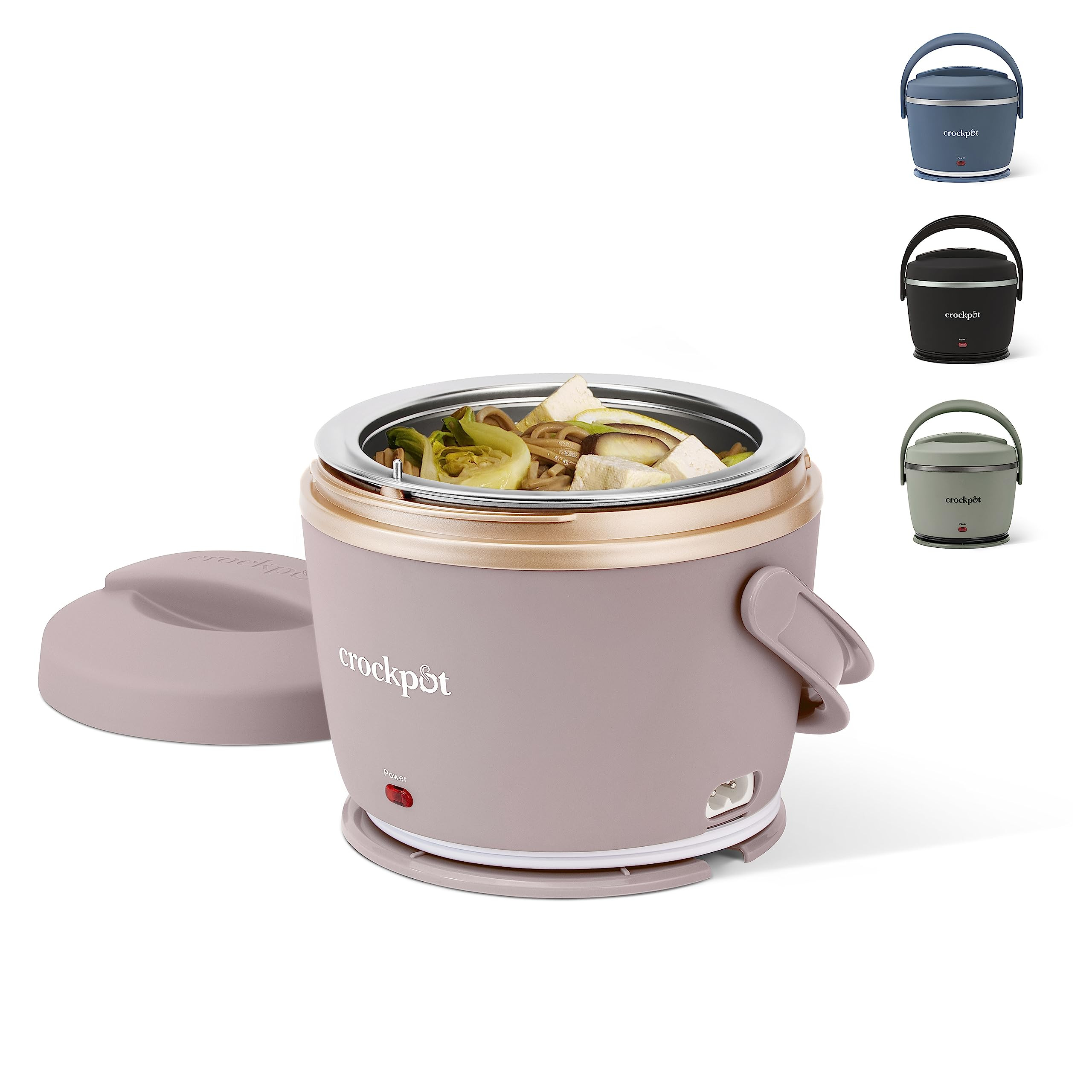 Crock-Pot 20-Ounce Electric Lunch Box, Portable Food Warmer, Blush Pink | Perfect for Travel, Car... | Amazon (US)