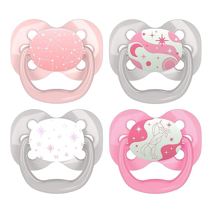 Dr. Brown's Advantage Pacifiers, Stage 1, Pink, 4-PK, Pink | Amazon (US)