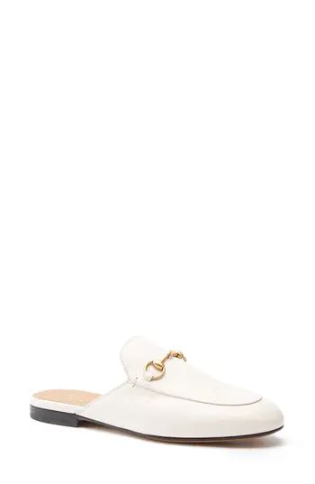 Women's Gucci Princetown Loafer Mule, Size 5US / 35EU - White | Nordstrom