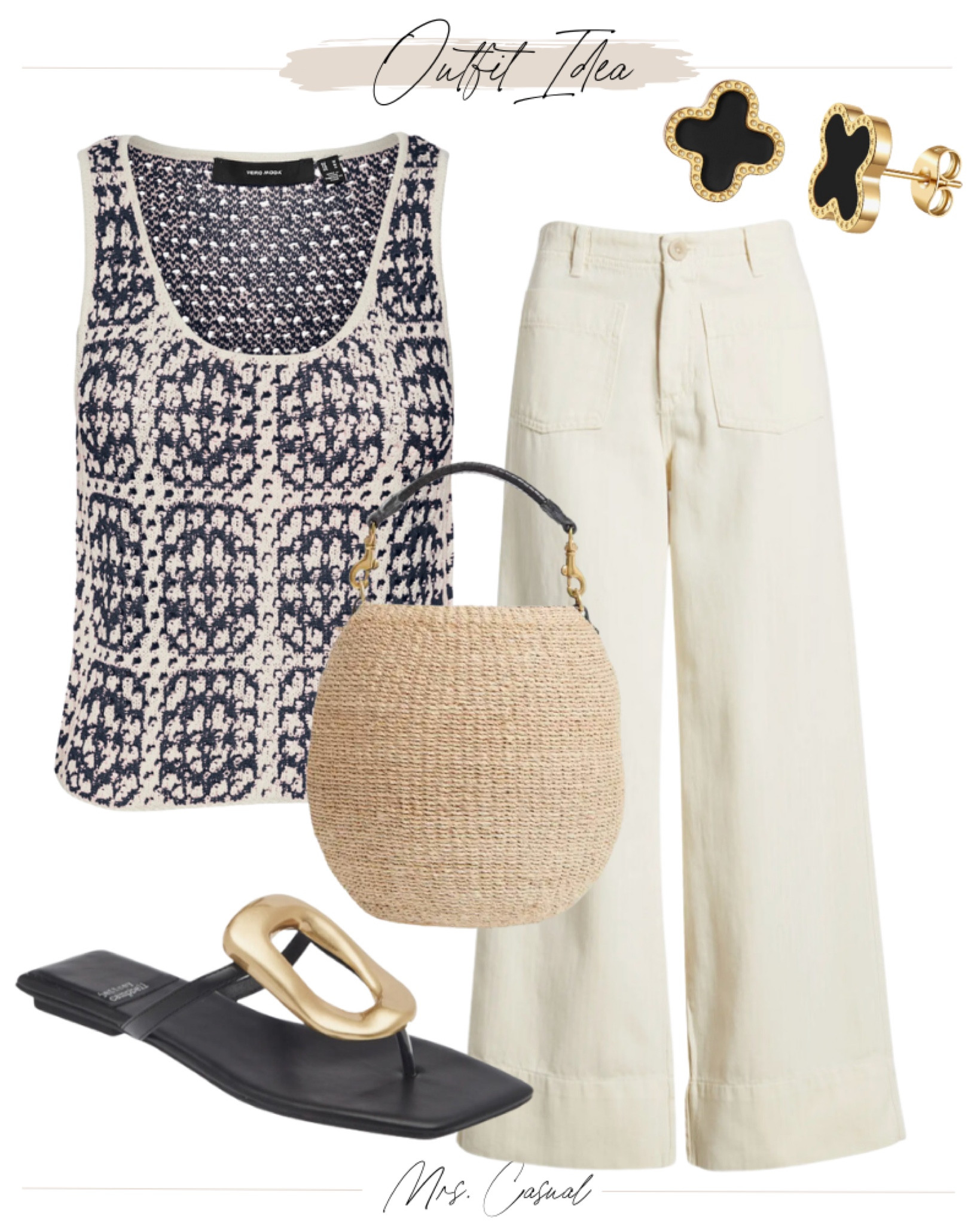 Sweater tank outfit idea wide leg pants 

#LTKOver40 #LTKStyleTip #LTKSummerSales