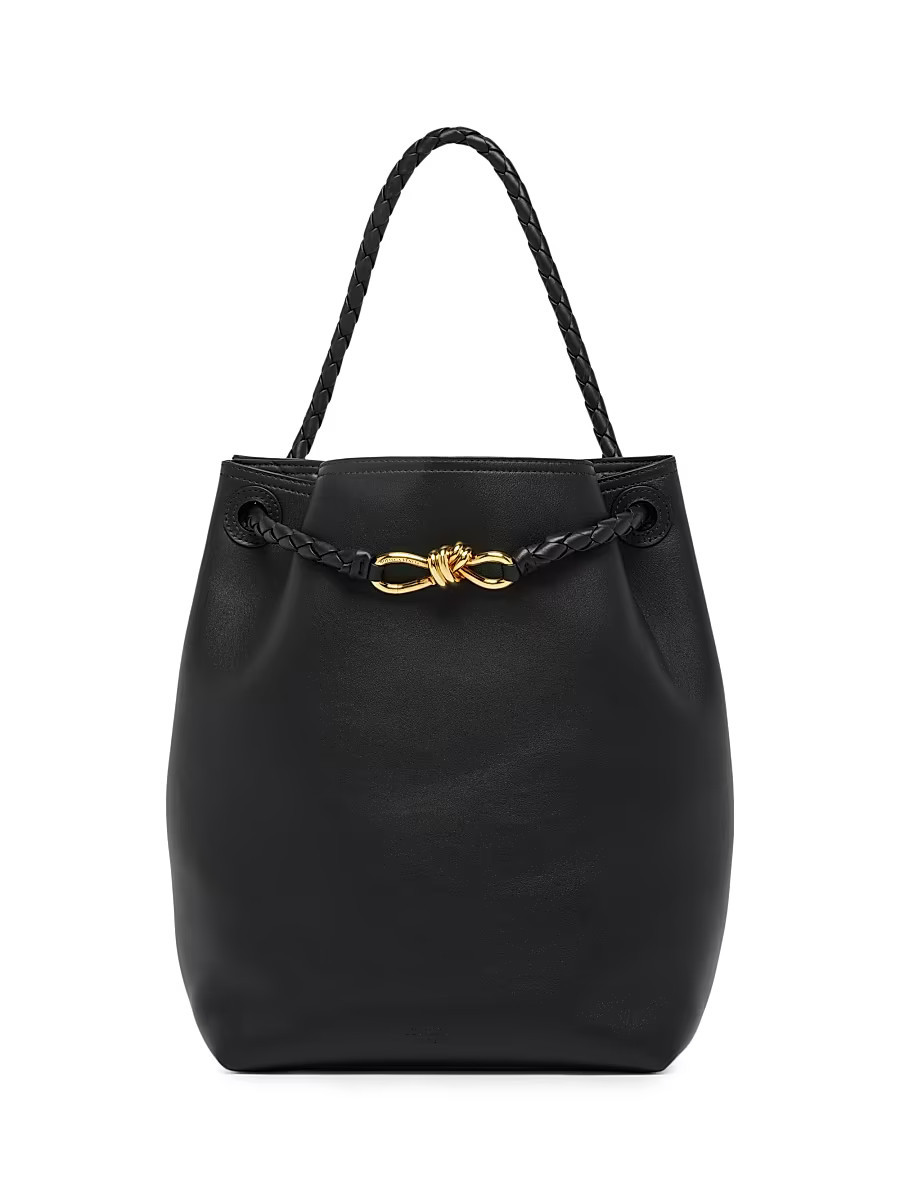 Women's Borsa Leather Bucket Bag - Black Brass | Saks Fifth Avenue