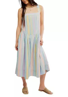 Free People Primavera Stripe Cotton Midi Dress | Belk