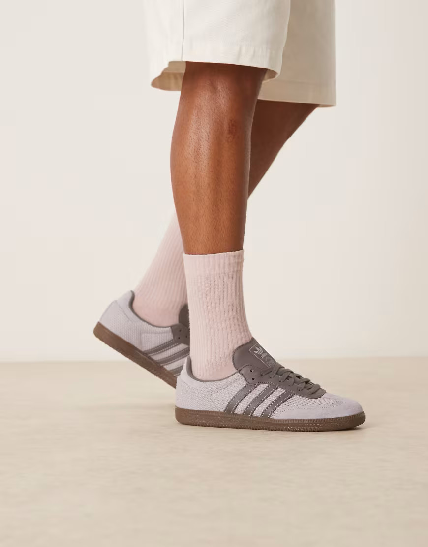 adidas Originals Samba OG sneakers with crochet detailling in purple-Blue | ASOS (Global)