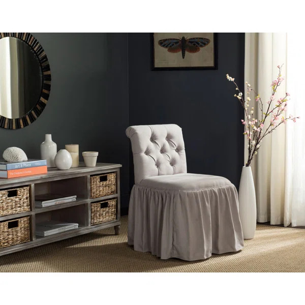 Vanity Tufted Side Chair in Taupe | Wayfair North America
