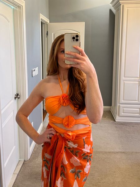 This swimsuit and coverup fit true to size, wearing medium. 🧡

Spring break - swimwear - 2024 style - bikini - one piece - floral swimsuit - vacation - tropical style - beach wear - swimsuit - swim - Amazon finds - Amazon swimwear - Amazon must haves - Amazon - 

#LTKfindsunder50 #LTKSeasonal #LTKswim