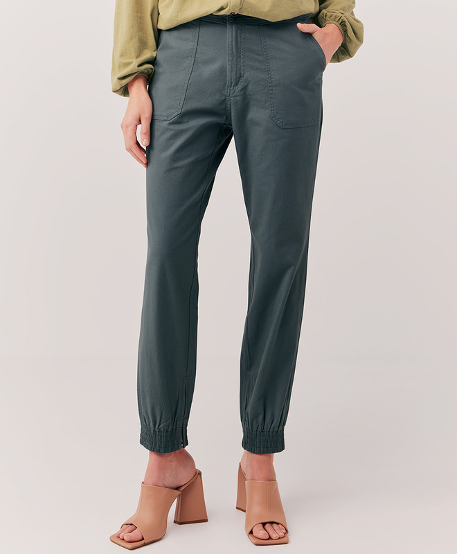 woven twill utility jogger | Pact Apparel