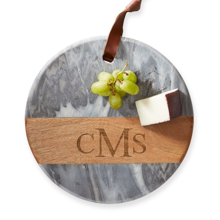 Wood and Marble Round Cheese Board | Mark and Graham