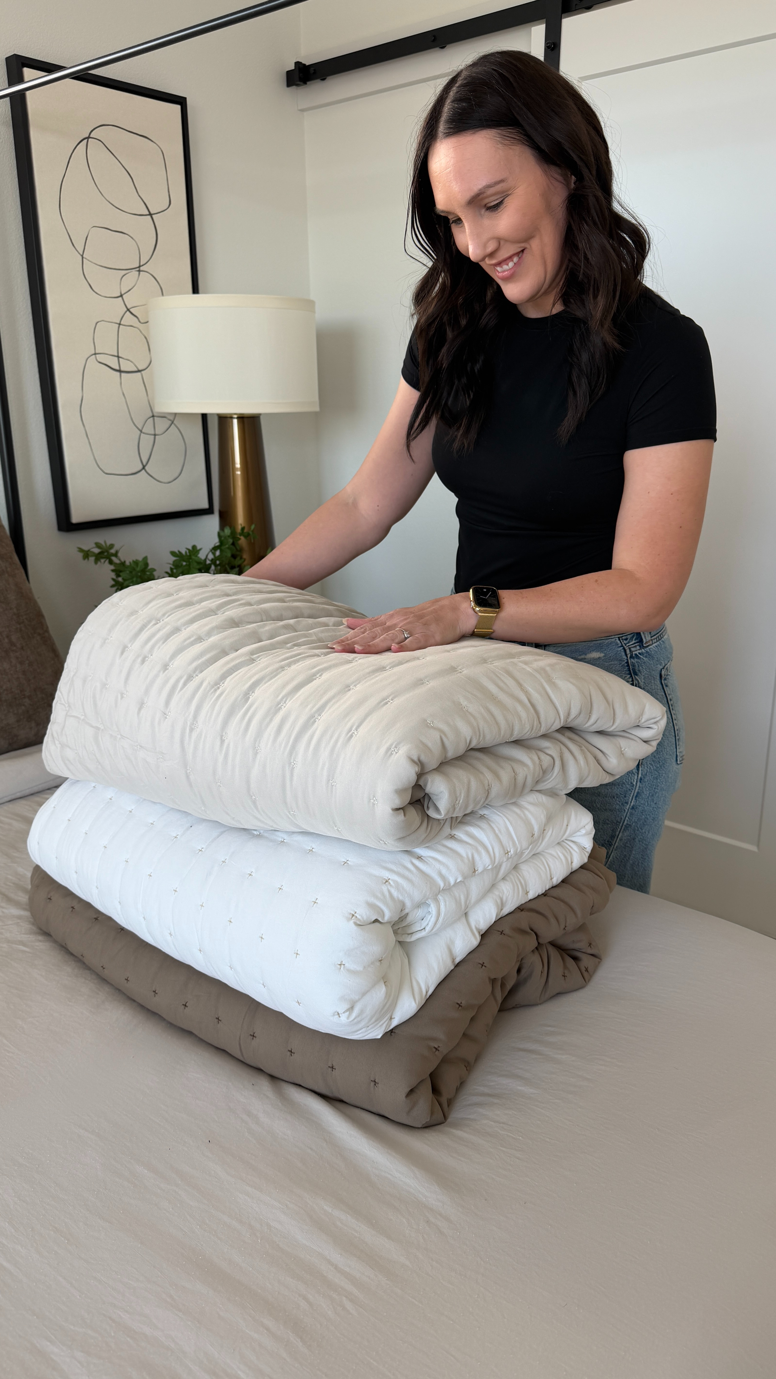 Okay but this bedding 🤍 My quilt set just makes the whole room feel next level cozy. Loving all the colors! 

 #LTKHome