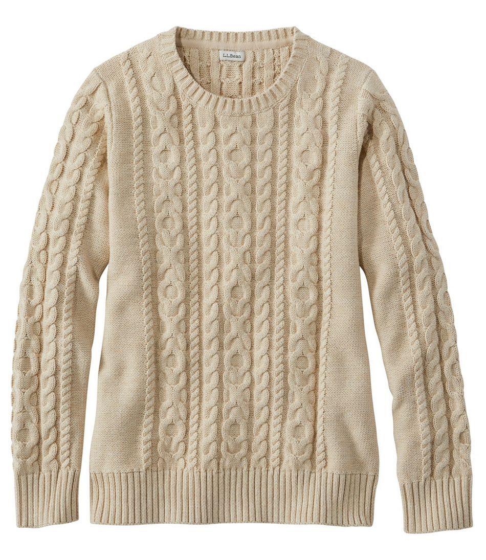 Women's Double L® Mixed-Cable Sweater, Crewneck | L.L. Bean