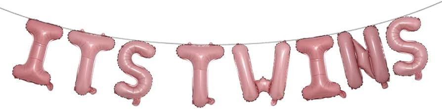 ITS A Boy Girl Twins Letter foil Balloons Children Party Decoration Birthday Party Balloons Infla... | Amazon (US)