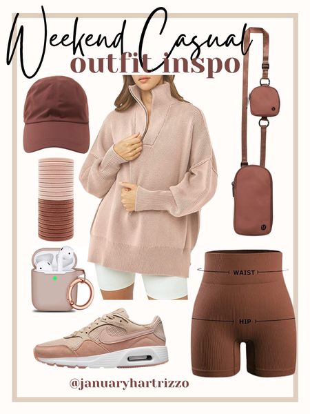(Tip: Size up for a relaxed sweater fit) Weekend casual, Amazon zip pullover sweater, neutral sneakers

#LTKfit #LTKSeasonal #LTKshoecrush