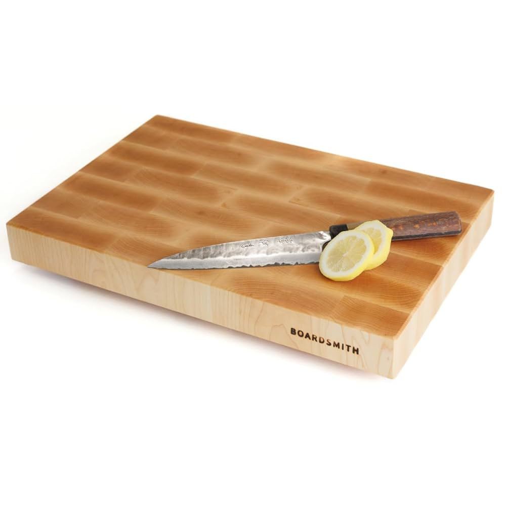 Maple End Grain Cutting Board - Premium, Hand Crafted End Grain Wood Cutting Board for Kitchen - Butcher Block - Handmade Cutting Board (Medium) | Amazon (US)