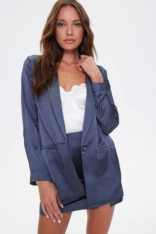 Satin Single-Breasted Blazer | Forever 21 (US)