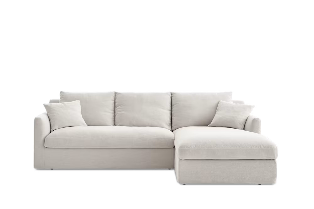 Agnes Slipcover Storage Chaise Sectional Sofa | Castlery US
