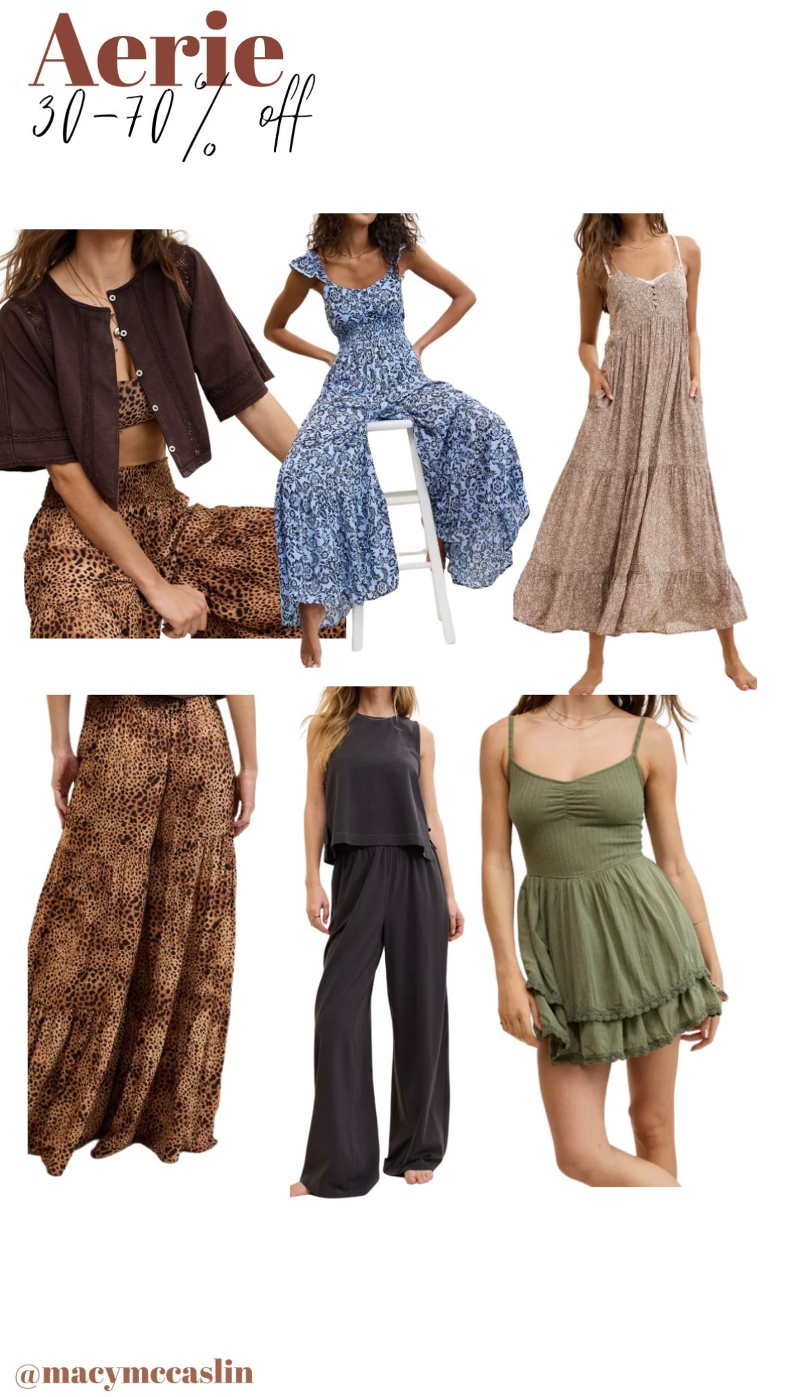 Aerie 30-70% sale. Summer style, summer trends, flowy pants, flowy jumpsuits, trendy summer style 

#LTKSummerEdit #LTKSaleAlert #LTKFindsUnder50