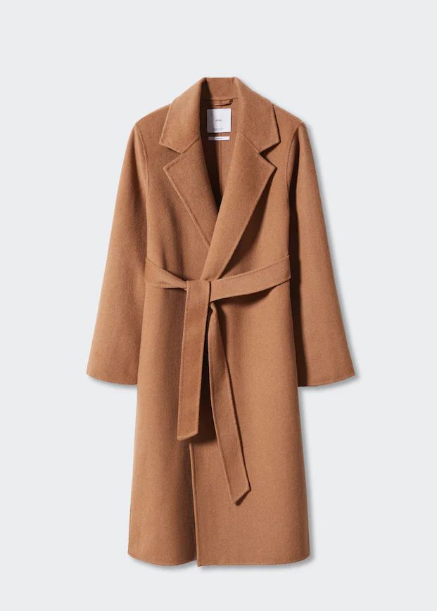 Belt handmade coat -  Women | Mango USA | MANGO (US)