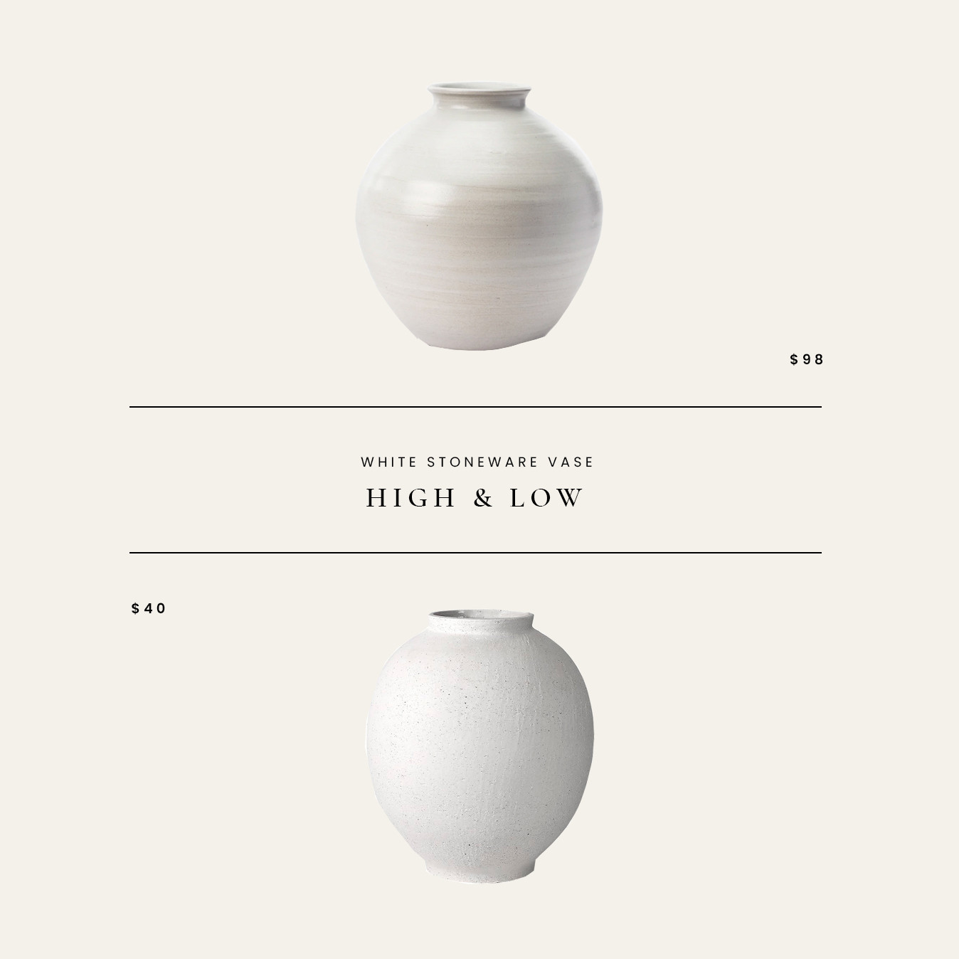 High / Low : White Stoneware Vase 

 

#LTKHome #LTKFindsUnder50