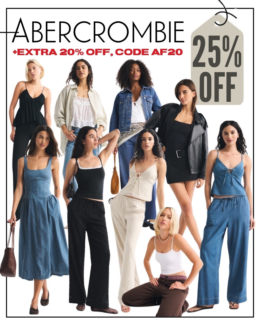 Abercrombie 25% OFF Spring Edit +EXTRA 20% OFF with code AF20