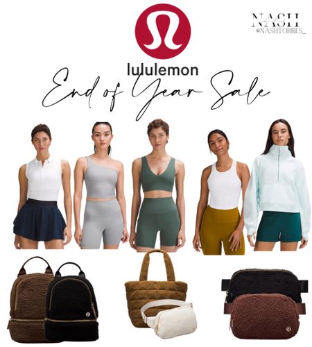 My favorite Lululemon finds from the end of year sale! The famous everywhere belt bag by Lululemon  in the Sherpa material is only $29! Personally I’m ordering the crossbody, the tennis skirt and matching top, baseball cap and v-neck sports bra. 

#LTKfindsunder50 #LTKMostLoved #LTKsalealert