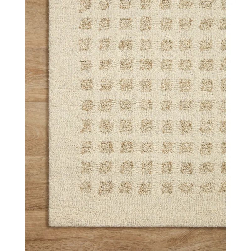 Chris Loves Julia x Loloi Polly Checkered Hand Tufted Jute/Sisal/Wool Ivory/Natural Area Rug | Wayfair North America