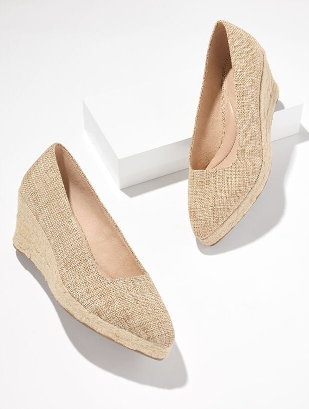 Vivi Linen Espadrille Wedges | Talbots